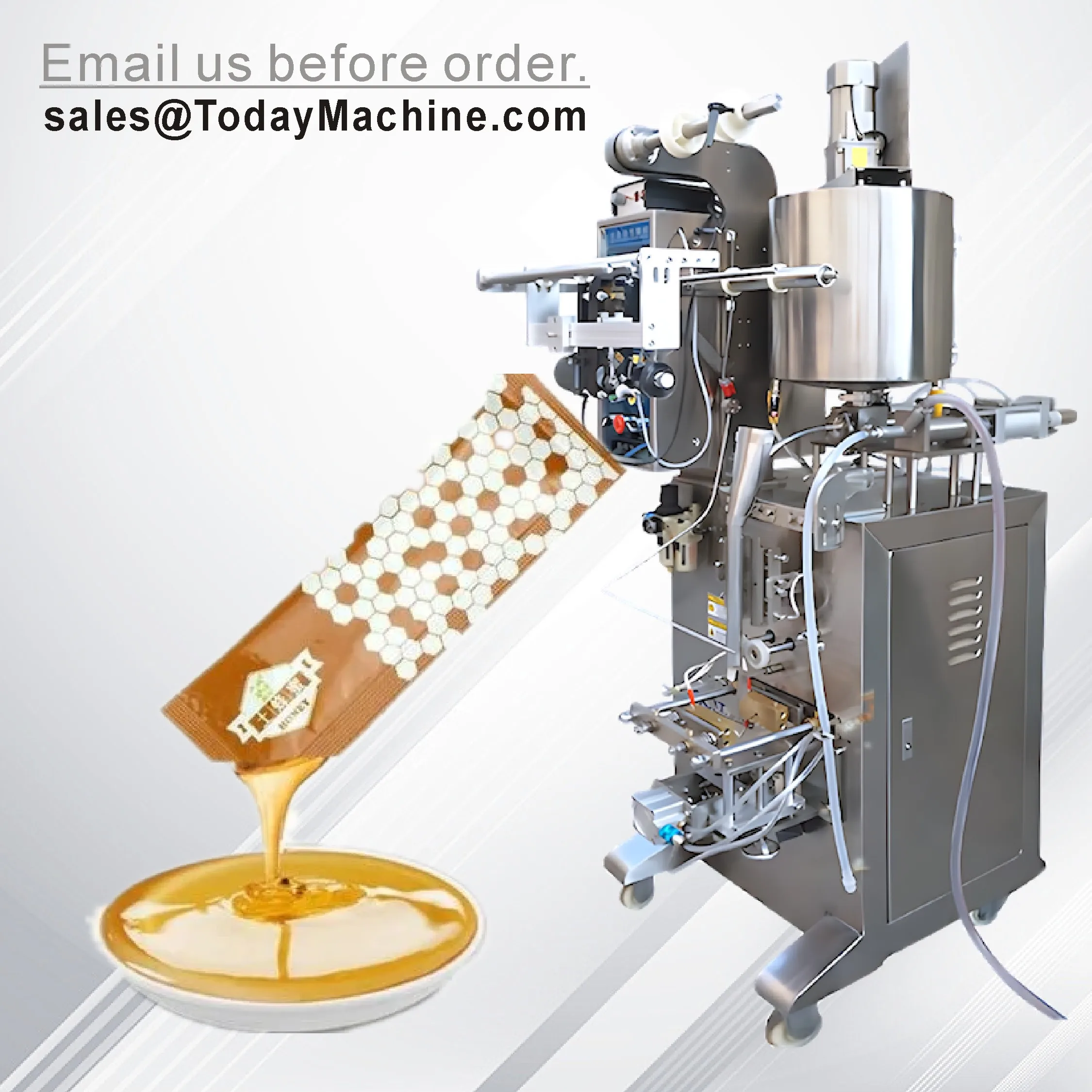 Automatic Multi Lanes Liquid Sachet Fill Machine Small Bag Honey Sauce Peanut Butter Paste Liquid Package Ketchup Pack Machine