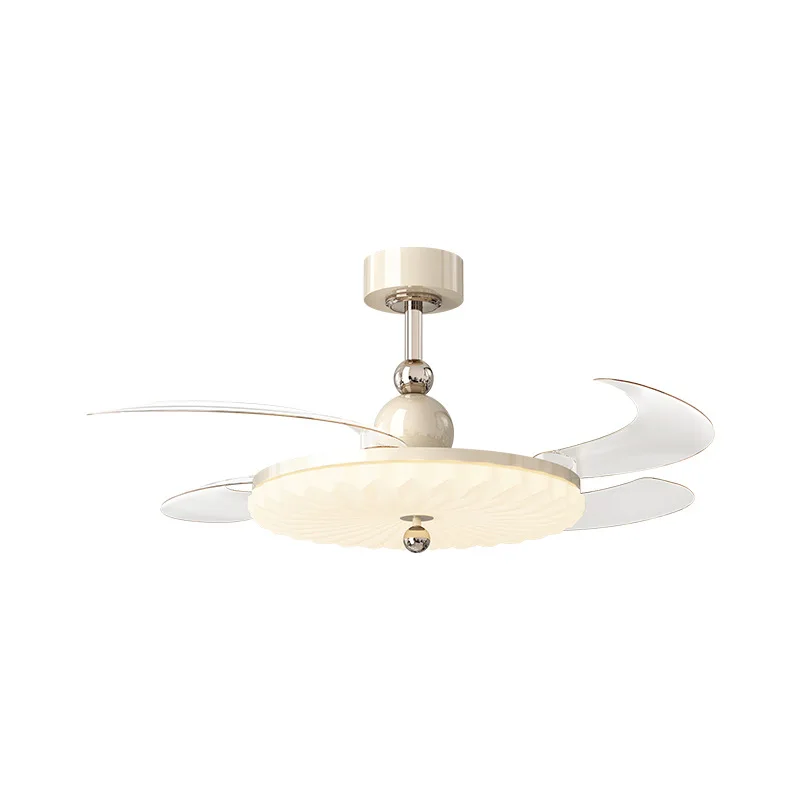 

Bedroom invisible wind big fan light, Mijia smart restaurant modern simple cream children's room ceiling fan ceiling light