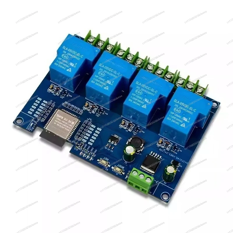 4 Channel 30A WiFi Bluetooth Relay Module DC7-28V/5V ESP32-WROOM Development Board