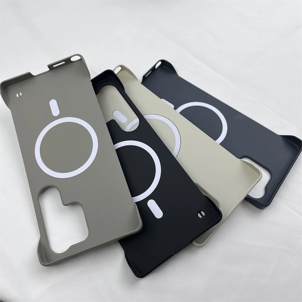 Ultra Slim Frameless Magnetic Case For Samsung Galaxy S25 Edge S24 S23 S22 Ultra Plus FE For Magsafe Wireless Charger Hard Cover - náhled 6