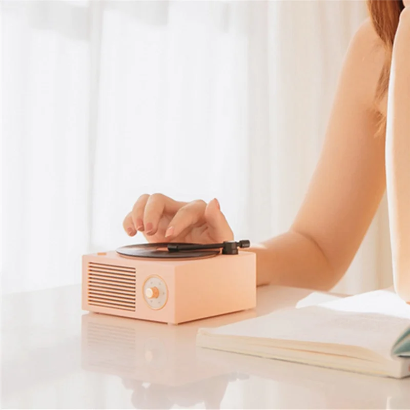 턴테이블 스피커 Bluetooth 호환 V5.0 휴대용 스피커 Green_BSH