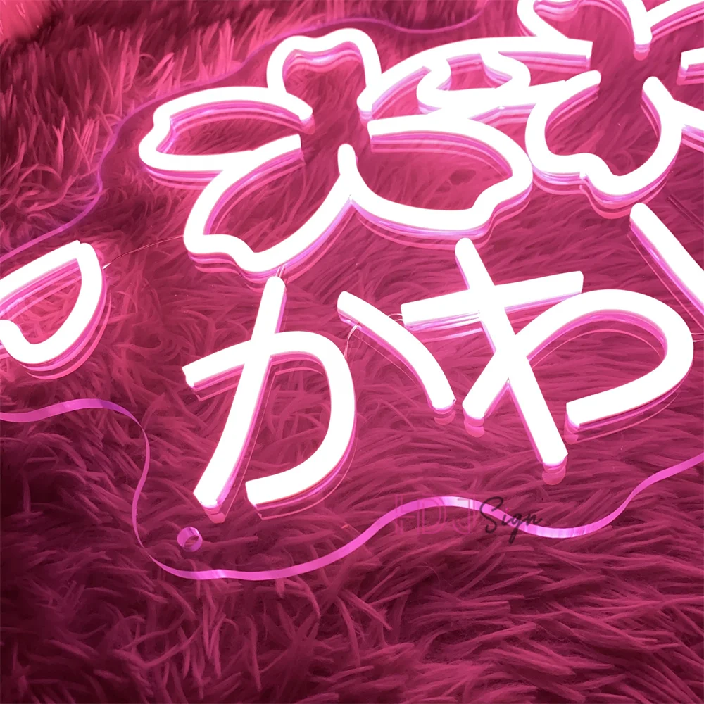 Imagem -06 - Japonês Neon Led Sign para Decoração do Quarto Wall Art Decoração do Quarto Gamer Signs Home Decor