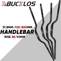 BUCKLOS Mountain Bike Riser Handlebar 720mm 800mm MTB 7075 Aluminum Alloy Handlebar Riser 38mm/55mm Bicycle Handlebar Bike Parts