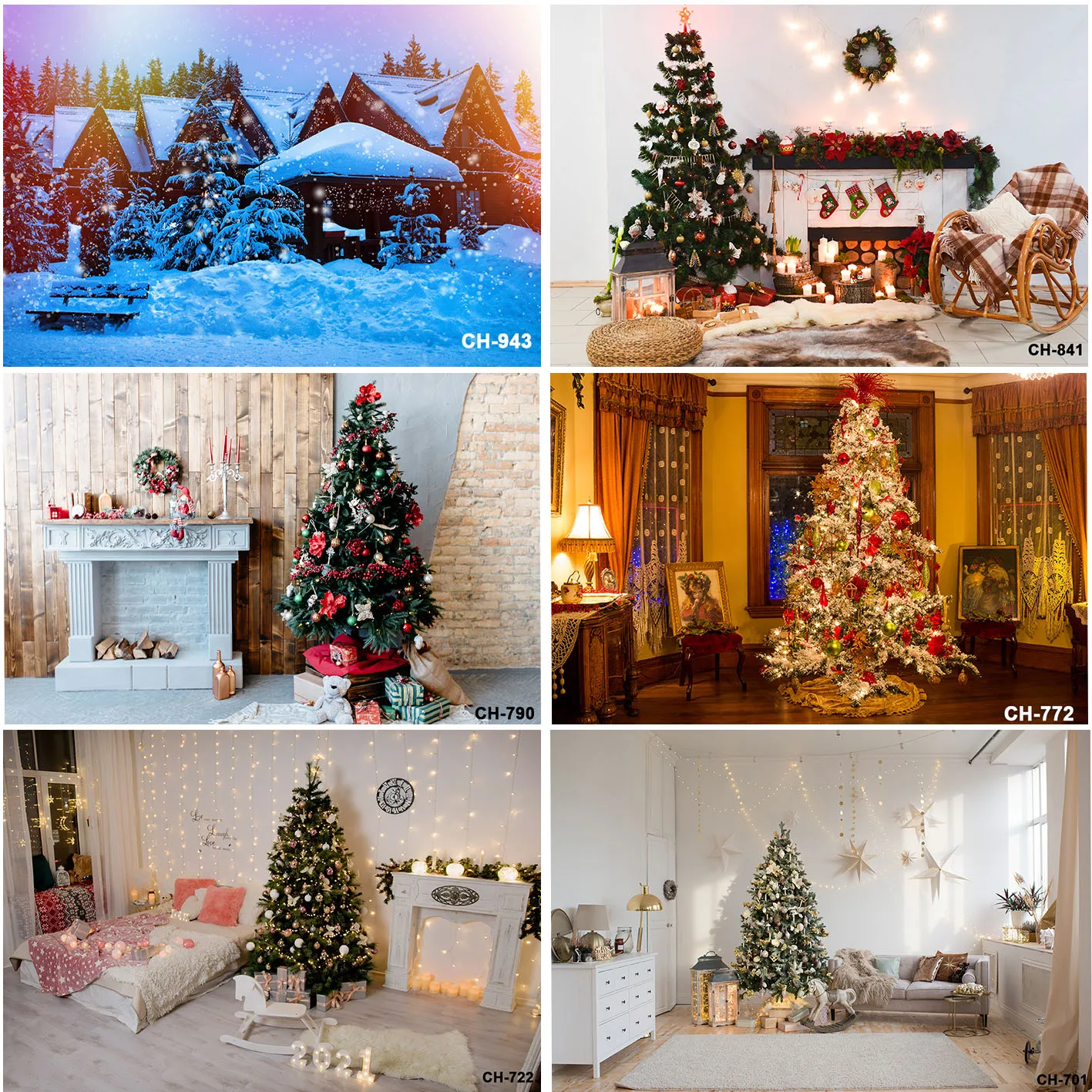 

Photography Backgrounds Christmas For Living Room Decoration Banner Studio Photocall Baby Family Portrait Xmas Trees Backdrops