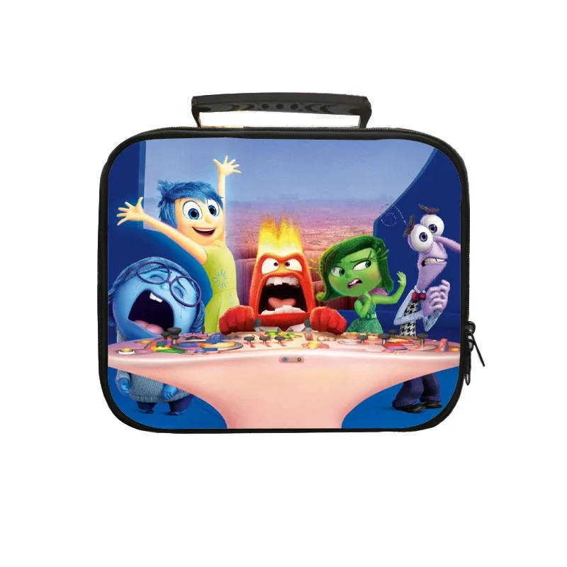 Inside Out-2 fiambreras portátiles con dibujos animados, lindas bolsas de animación de películas, periferales, ansiedad, alegría, Anger, Picnic