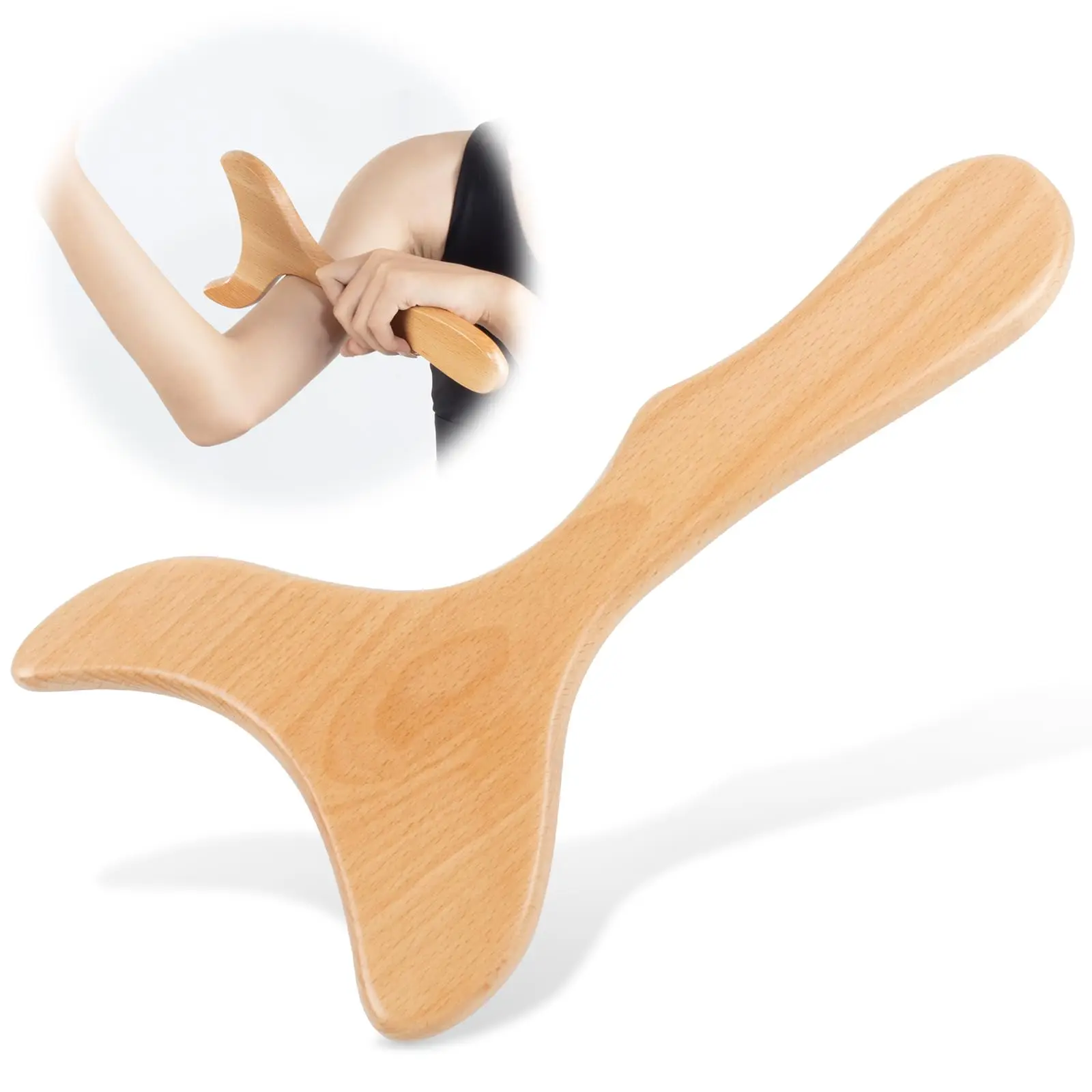 Juego de Rodillos de Masaje de Madera, Kit de Maderoterapia para Drenaje Linfático, Herramienta de Masaje Manual para Masaje Corporal, Set de Gua Sha