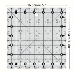 Square quilting ruler, transparent acrylic quilting square template, imperial 6.5 