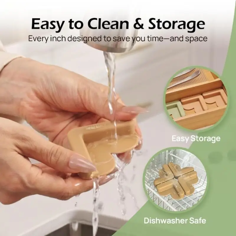 Premium elastomer Chopping Board owner Set Of 4 For Safe Slicing And Secure Preparation districts B03E