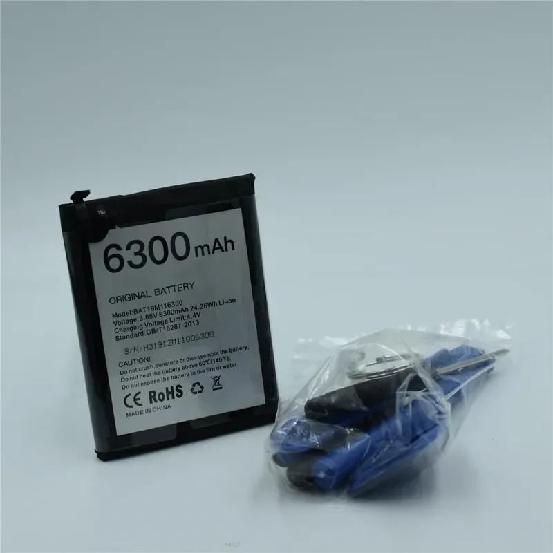 

In Stock 100% original battery for DOOGEE S68 pro battery 6300mAh High capacity for DOOGEE BAT19M116300 battery