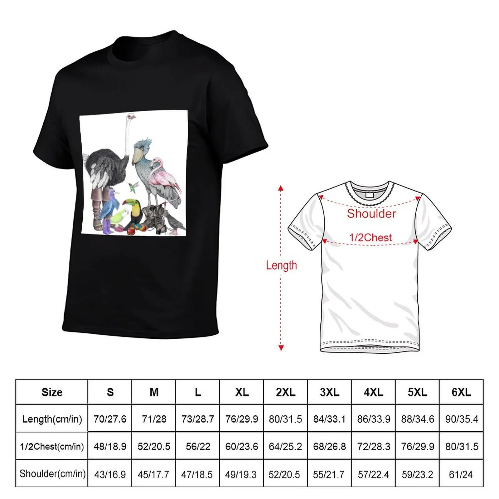 Birds in shoes T-Shirt Casual All Match Short Sleeve T-Shirt view 2