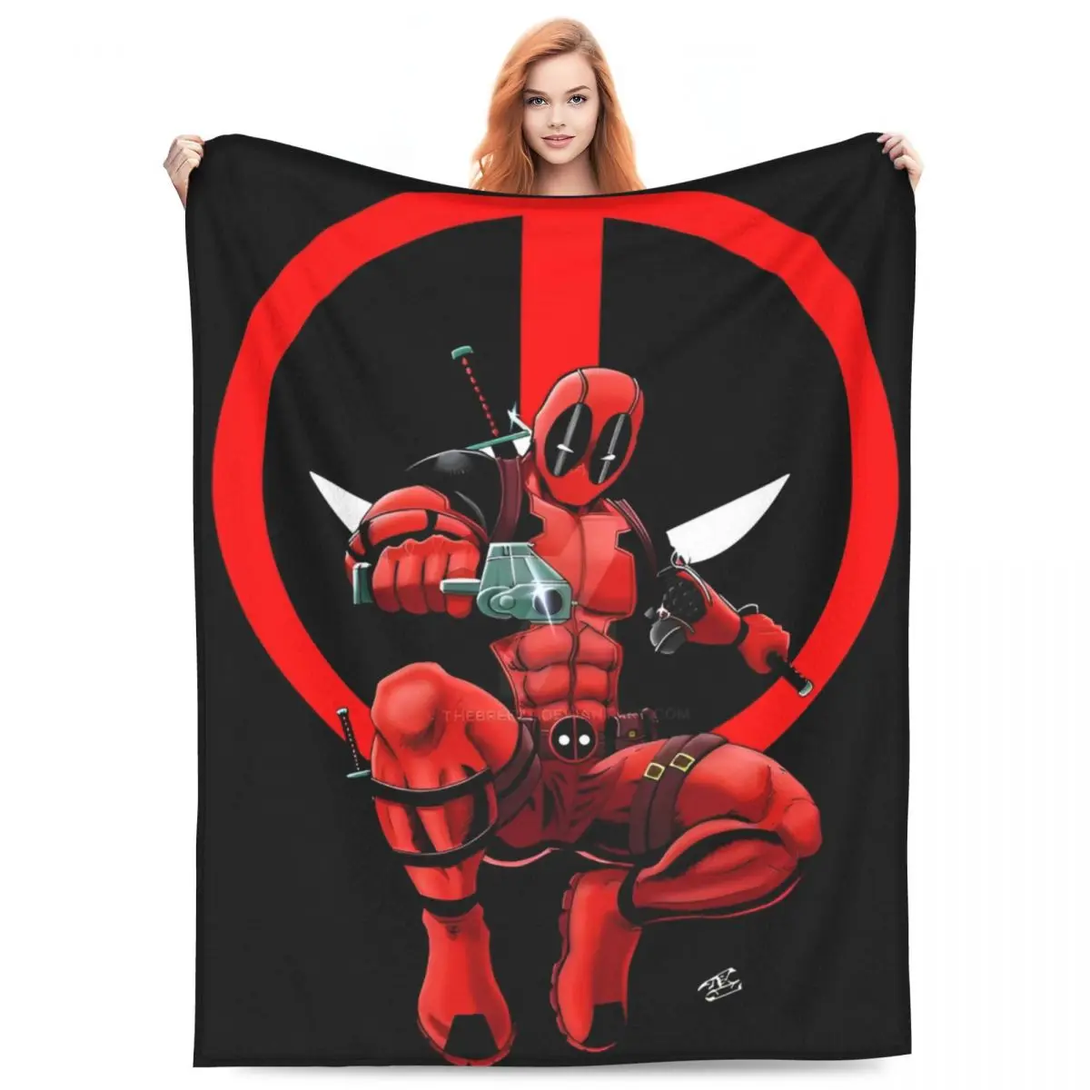 Marvel Deadpool & Wolverine BlanketsFor Couch Chair Sofa Bed Decorative Flannel Bedspread Bed Cover