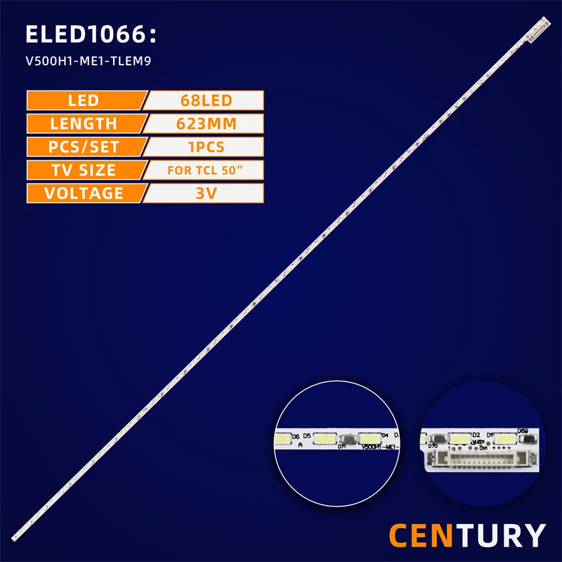 10kit LED backlight strip V500H1-ME1-TLEM9 for TCL L50F3700A LE50F8210 LE50F821C