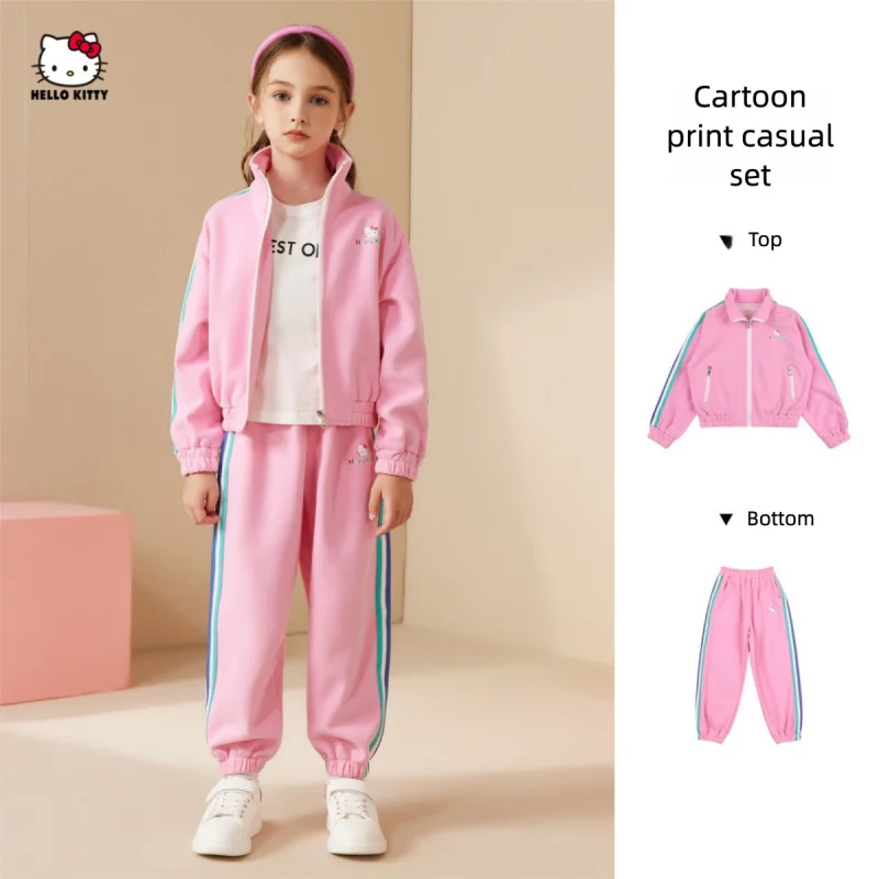 

【Officially authorized】HelloKittyPink sports suit Trendy Sports Suit Suitable for sports and leisure Perfect Christmas、New Year
