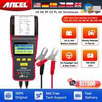 Ancel BST500 12V 24V Car Battery Tester With Thermal Printer Car Heavy Duty Truck Load Charging Cranking Test Diagnostic Tool