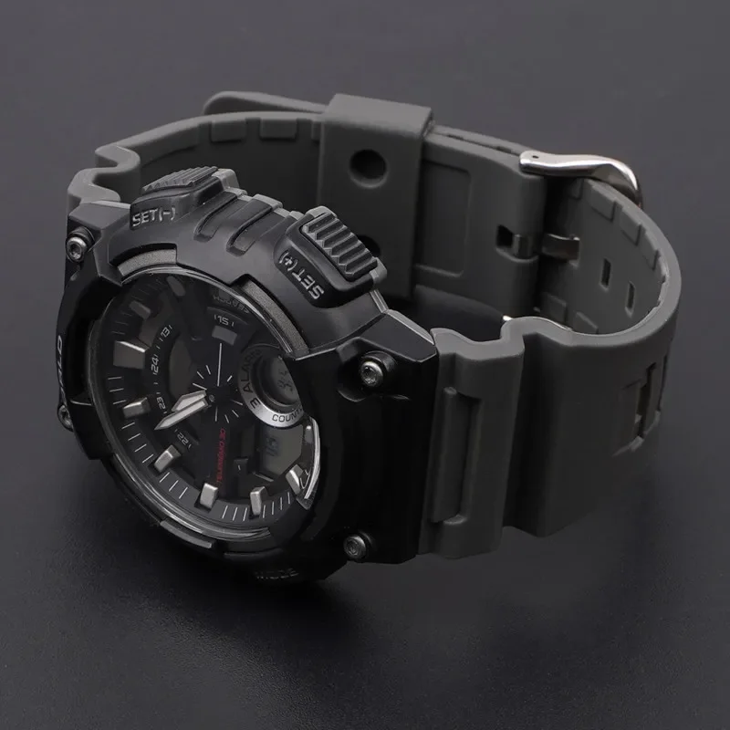 Rubber Strap for Casio G-SHOCK AQ-S810W/S800W AE-1200 SGW-400H MCW-200H W-735H W-216H TPU Resin Waterproof Watch Band 18mm