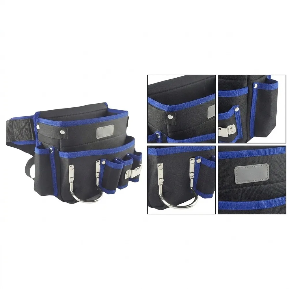 Adjustable Oxford Tool Pouch, Spacious Hands‑free Utility Waist Bag, Multi‑pocket Storage Holder For Electrician, Carpenter
