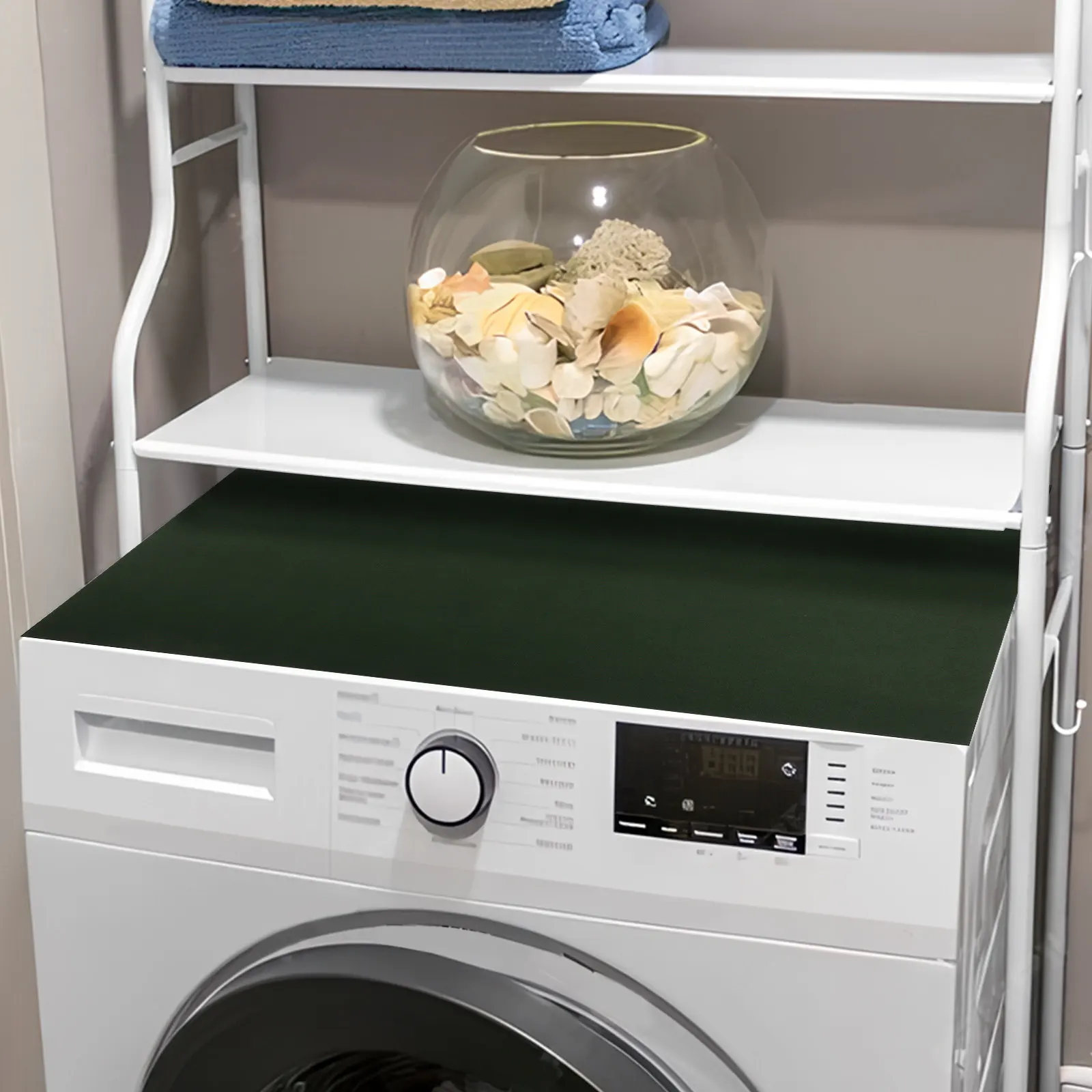 

Washing Machine Cover Mat for Front Load Washer Dryer Top Protector Mat Debris Sun Protection Elegant Design Laundry Room