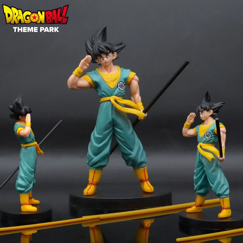 لعبة دراغون بول سلسلة جوكو بوي كارتون أنيمي شخصية سطح المكتب سيارة جمع نموذج لجسم الذهب هوب عصا عصا هدية مزخرفة