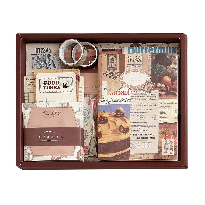 MOhm-caja de combinación de Material de diario Simple para cuaderno femenino, manualidades de planificación, regalo de papelería para amantes, 155