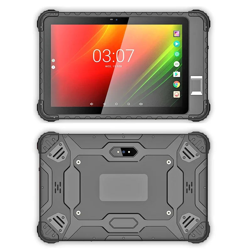 

Cheapest factory HiDON 10.1 inch FBI fingerpr Rugged tablet pc android qr code scanner front NFC/2D scanner/UHF RFID tablet