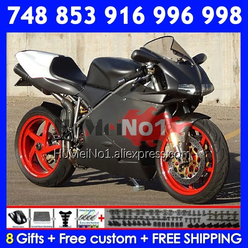 

Injection Kit For DUCATI 748 853 916 996 998 S R 94 95 96 97 98 326No.38 matte black 748S 998R 996R 1999 2000 2001 2002 Fairing