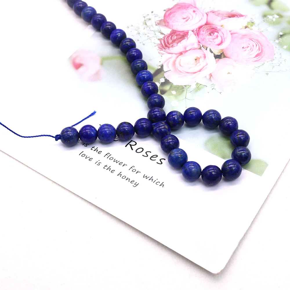 

Lapis Lazuli Beads 4/6/8/10/12mm Different Size Round Shaped Natural Stone Loose Bead 1strand for DIY Necklace Bracelet Jewelry