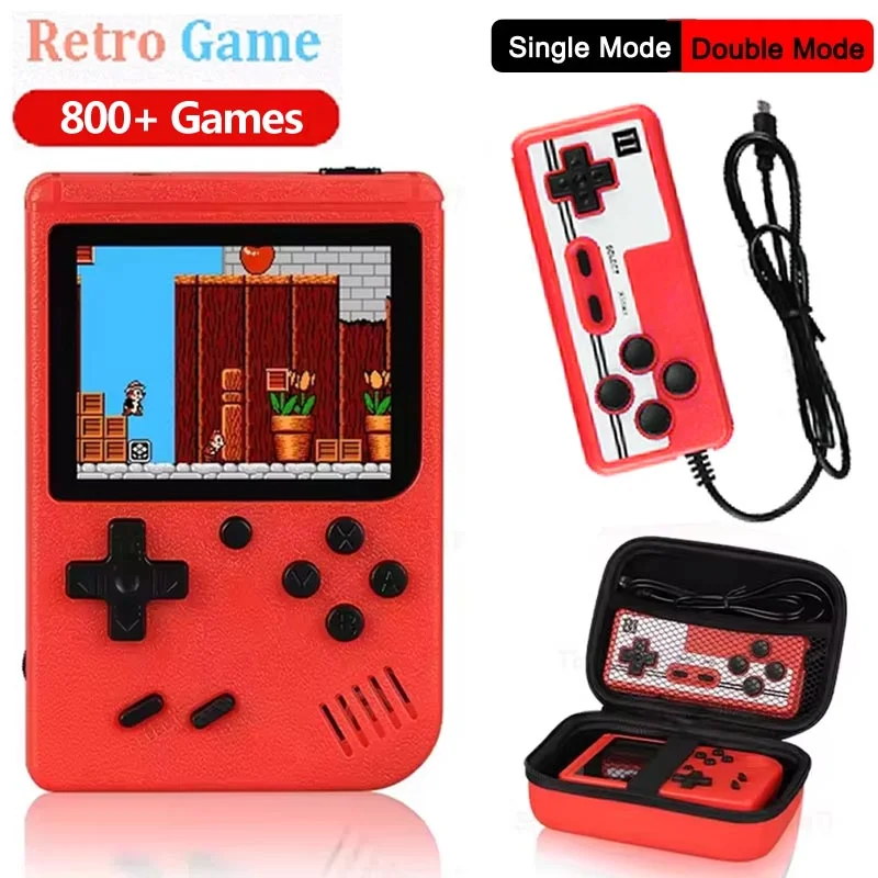 Retro Portable Mini Handheld Video Game Console AV Out 8Bit 3.0 Inch LCD Color 800 Games Player Built-in 800 Games For Kid Gift