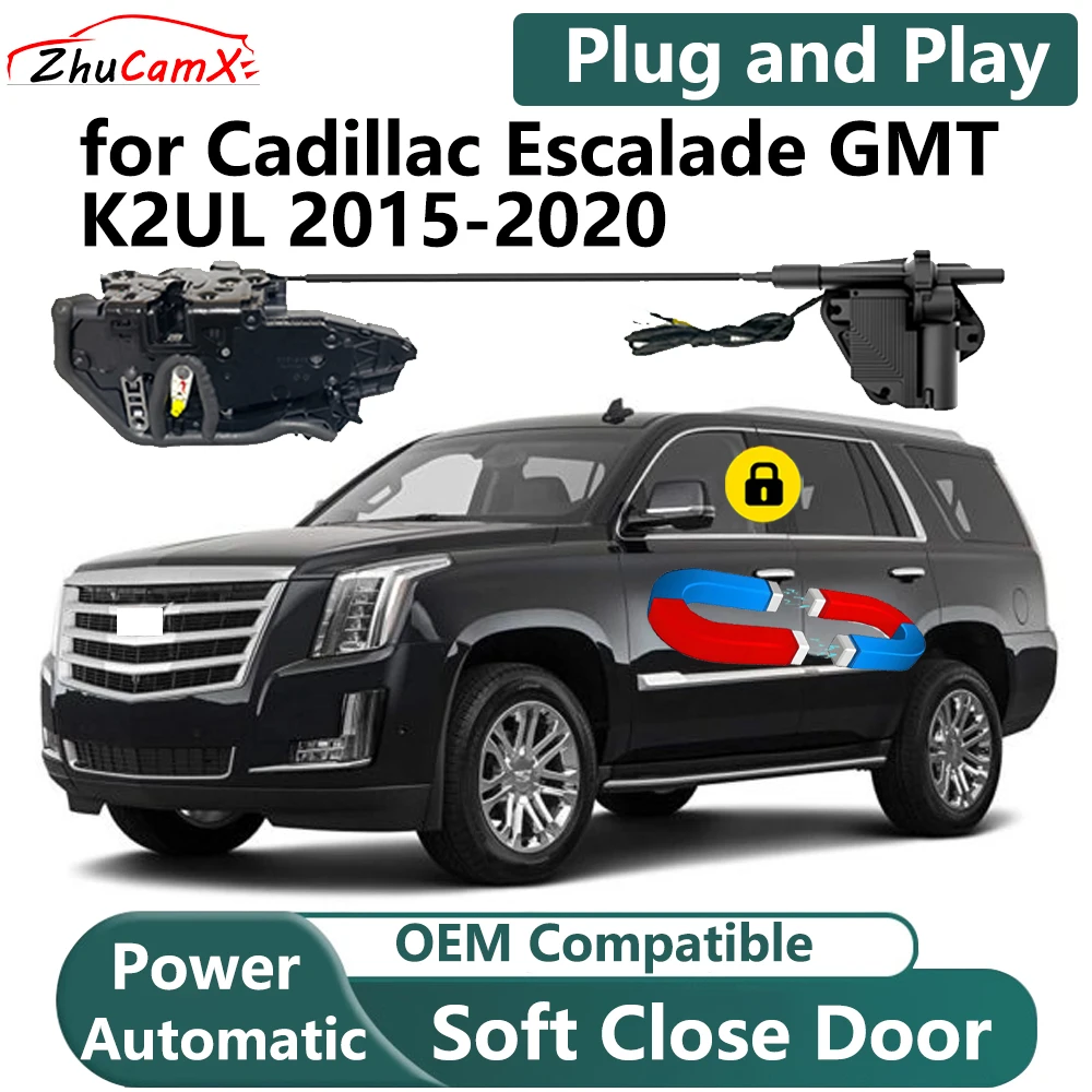 

ZhuCamX for Cadillac Escalade GMT K2UL 2015-2020 Car Electric Soft Close Door System Power Closing Door Latch Lock Plug and play