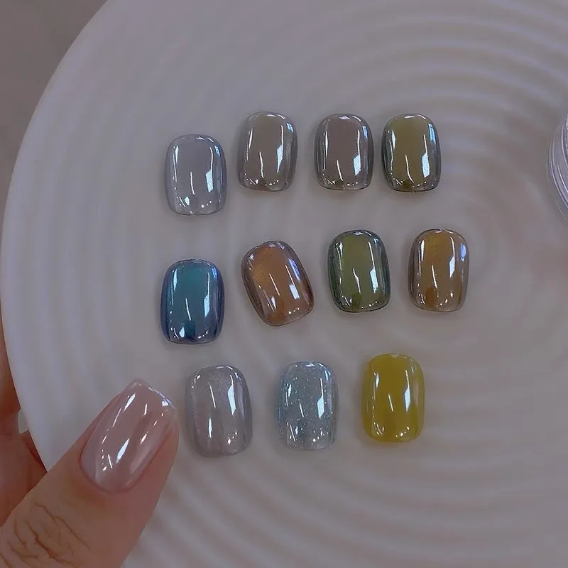 1Jars High-GlossชุบAurora Mirrorเล็บผงNet0.5g Moonlight PearlสีขาวผงถูSuper-เงาเล็บChromeฝุ่น