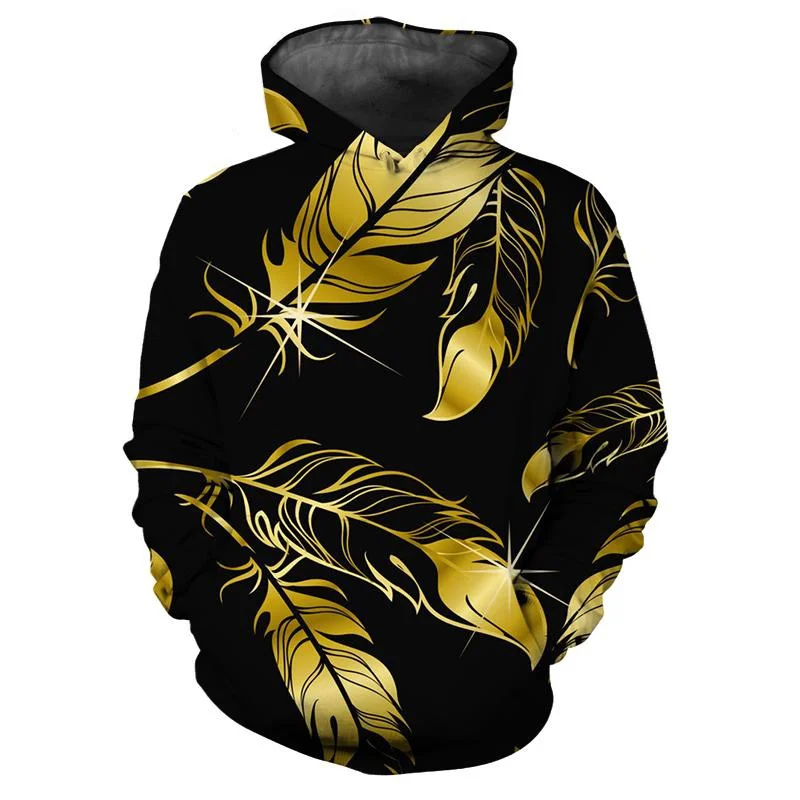 Hot Sale 3D Print Art Feather Hoodie Men's Women Fashion Casual Long Sleeve Pullover Sweatshirts Harajuku Streetwear Hoodie Tops