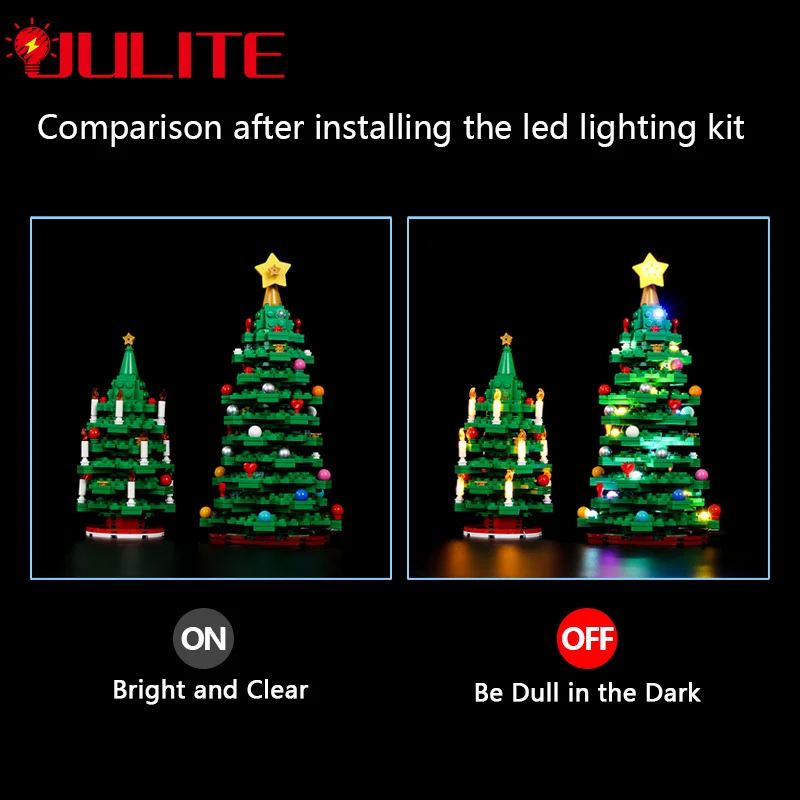 Building Blocks Light For Creator Seasonal 40573 Christmas Tree(NOT Include the Model) LED Lighting Accessories DIY Toys