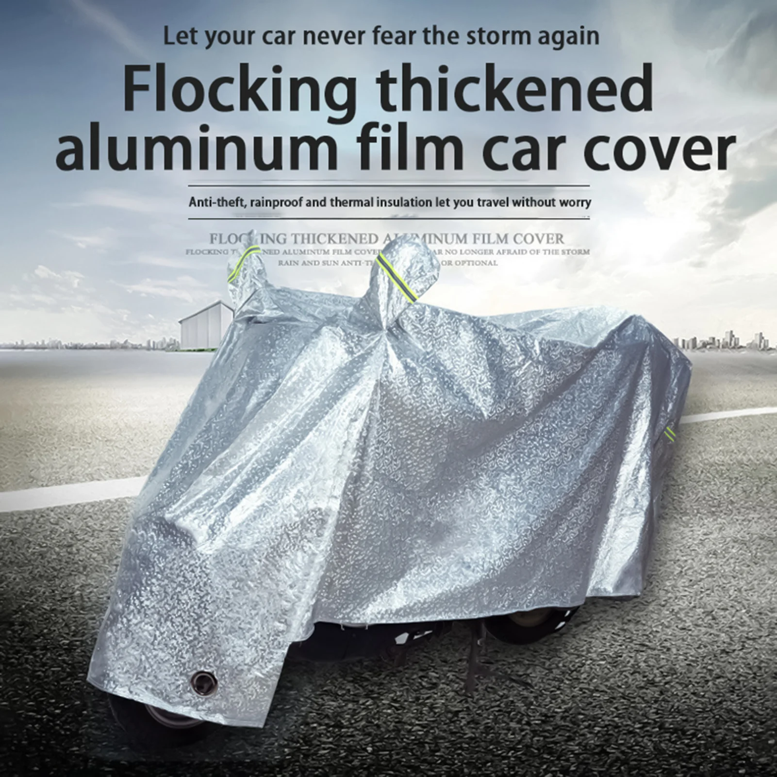 Heavy Duty Outdoor Motorcycle Cover Aluminum Film Outdoor Motorcycle Storage Covers Suitable for Outdoor Use