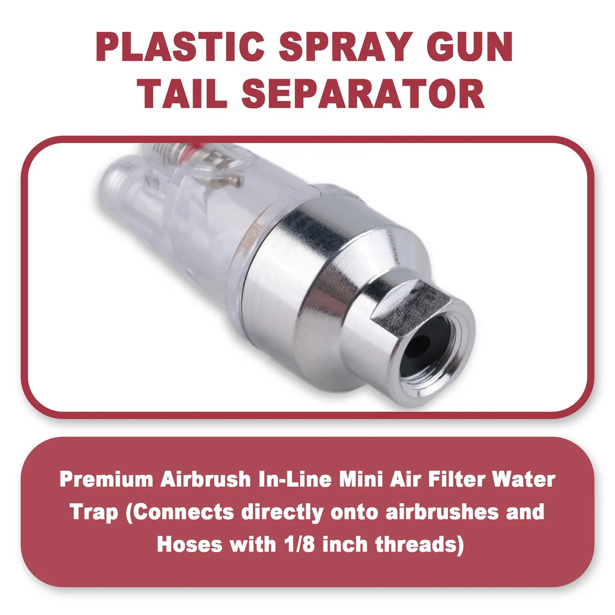 

ABFKL Hose Paint Fittings AIRBRUSH MINI AIR FILTER Moisture Water Trap 1/8 inch Tool Kit