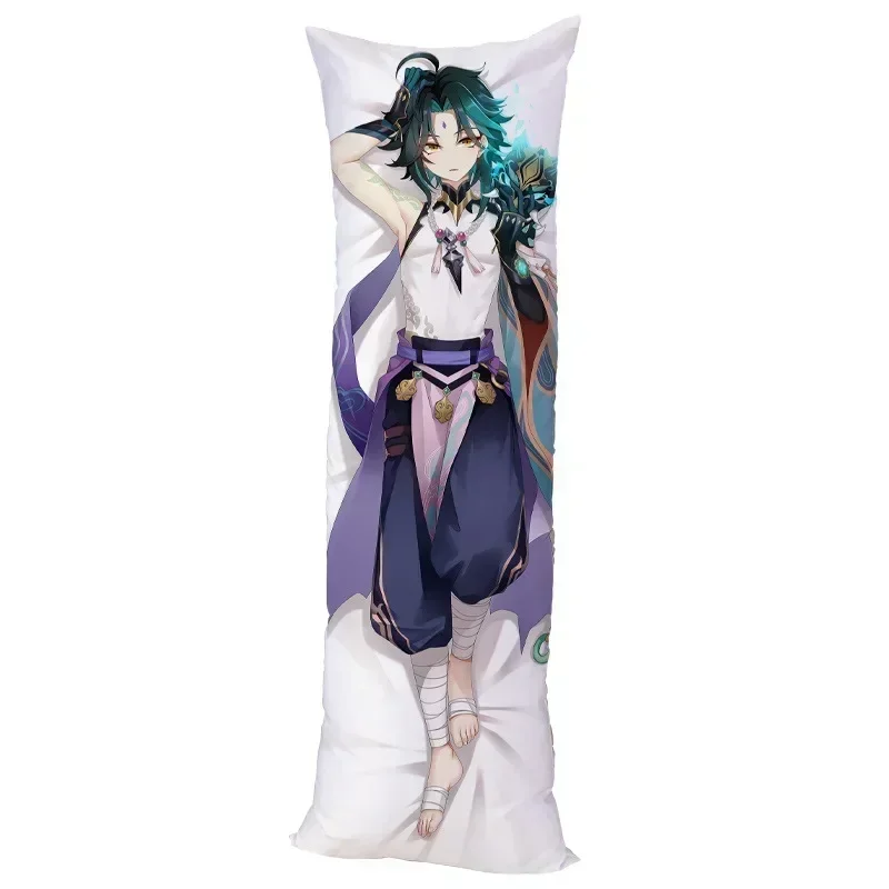 Genshin Impact Xiao Cosplay Dakimakura Body Pillow Case Cover Doulble Side 3D Printed Bedding Hugging Body Pillowcase Peachskin