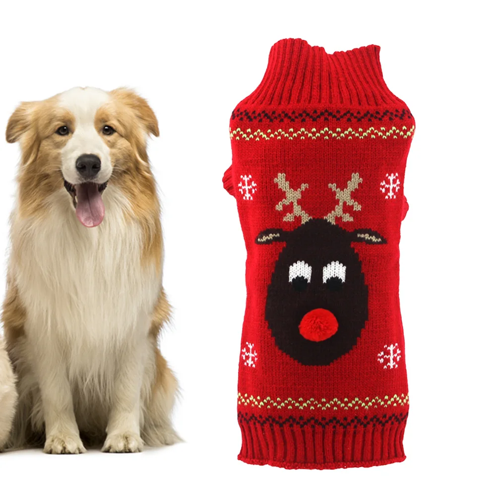 

Pattern Dog Sweater for Winter Warmth Holiday Party Outfit Pet Christmas Clothes Puppy Clothing Xxs Size No Sleeve