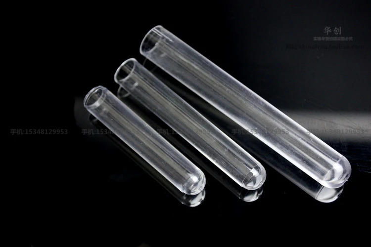 medical lab hard Plastic polystyrene Test Tube High transparency Clear Like Glass Experiment Biochemical laboratory supplie rack image 3