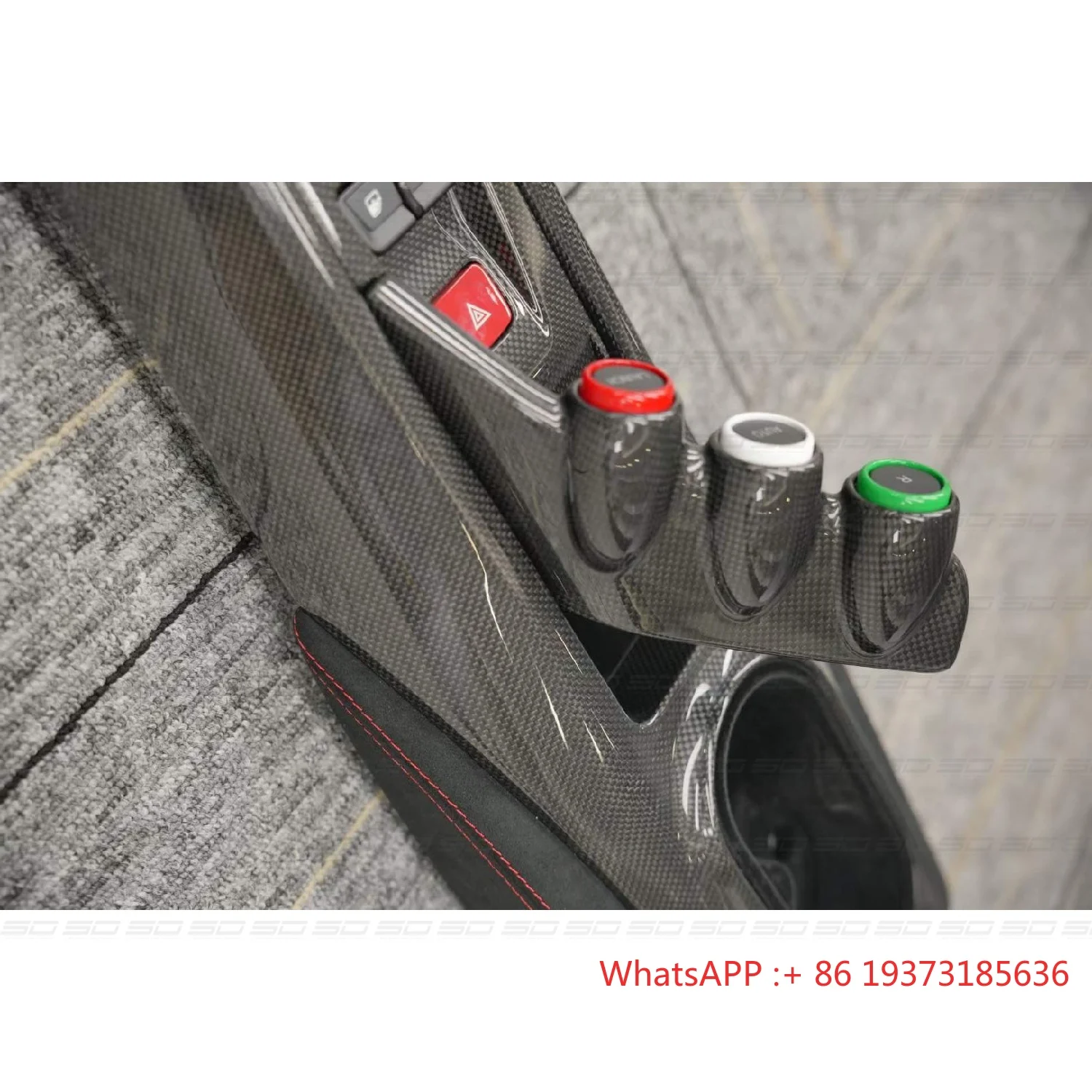 Facelift Pista Style Dry Carbon Fiber Interior Gear Panel for F-errari 488