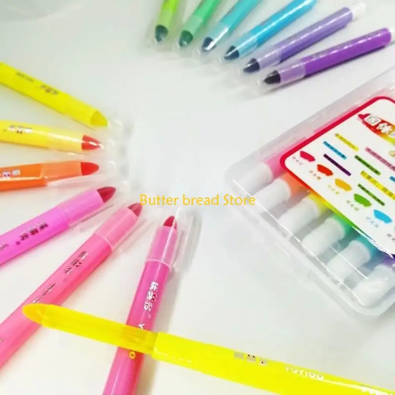 W89C Bible Highlighter Marker 6/12 Colors Set for Durable and Smudge-Proof Writing and Coloring Markers Bible Markers