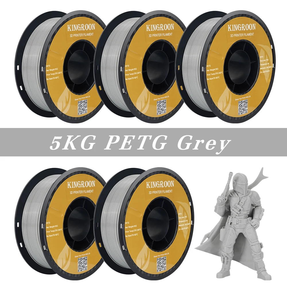 KINGROON 5KG PLA TPU PETG Filament Mix Kleur 1.75mm 3D Printer Plastic Zonder Luchtbellen Spoel 3D Printmaterialen Groothandel