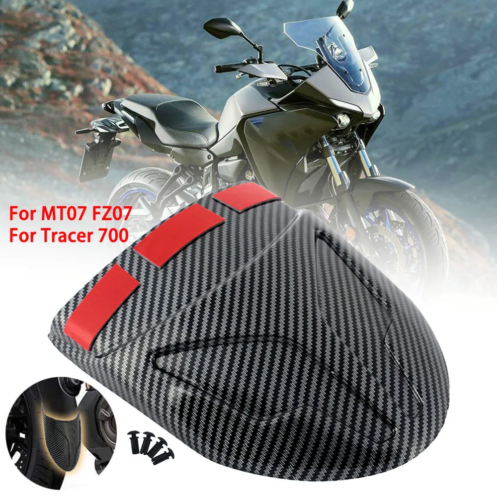 Motorcycle Carbon Front Mudguard Fender Rear Extender Extension For YAMAHA MT07 FZ07 MT-07 FZ-07 TRACER 700 2014-2020