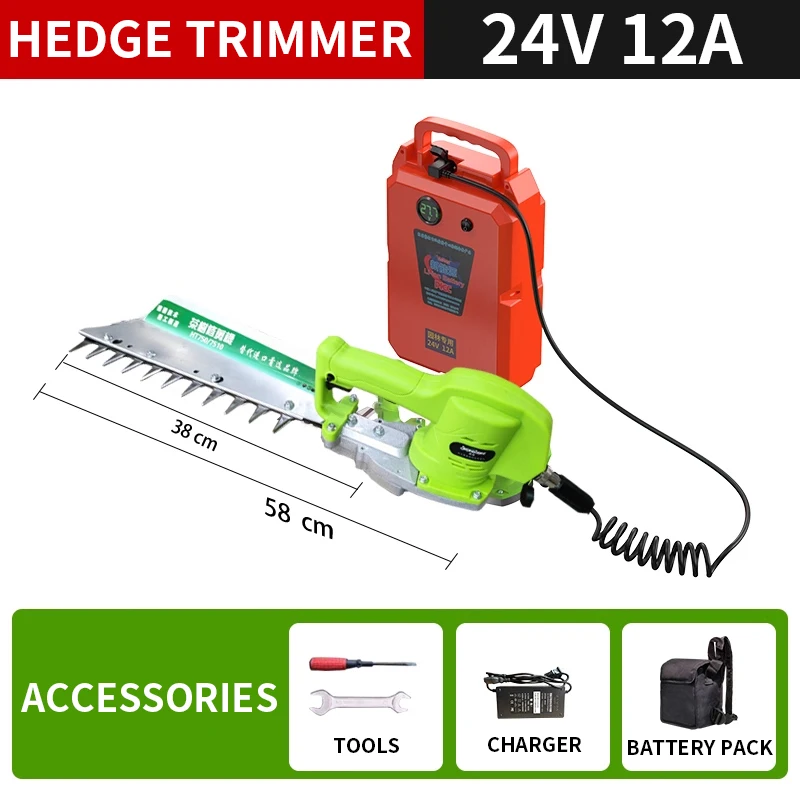 24 فولت بطارية ليثيوم أداة تشذيب الحافة على ظهره الكرة على شكل يد واحدة مقصات التقليم الكهربائية منحني شجرة الشاي المقصات آلة تقطيع الفراشي #2