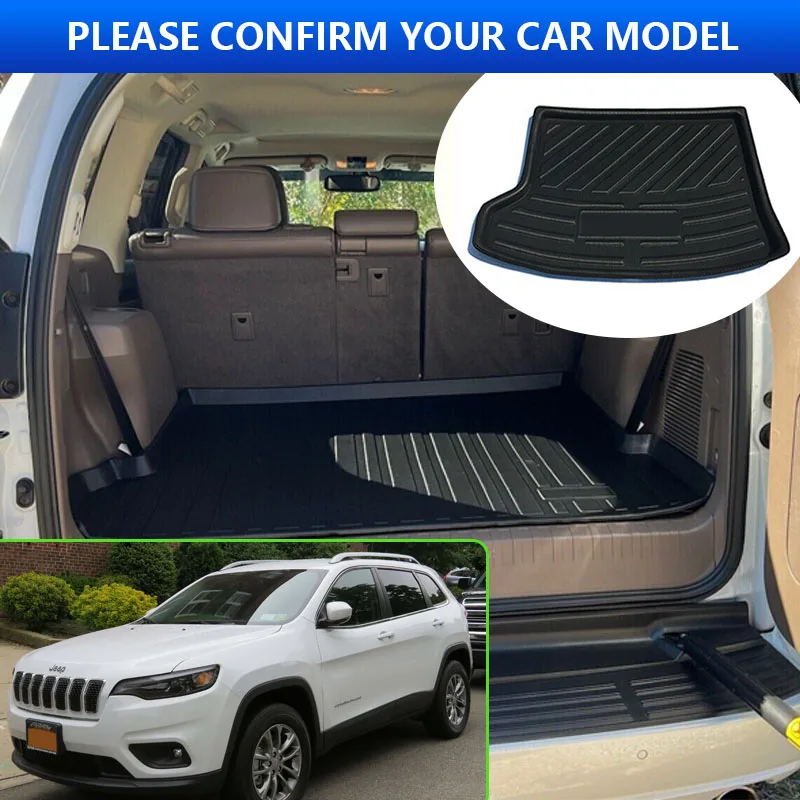 For Jeep Cherokee Latitude KL 2014~2023 2015 2019 2020 2021 Car Rear Trunk Protector Pad Waterproof Anti-Fouling Mat Accessories