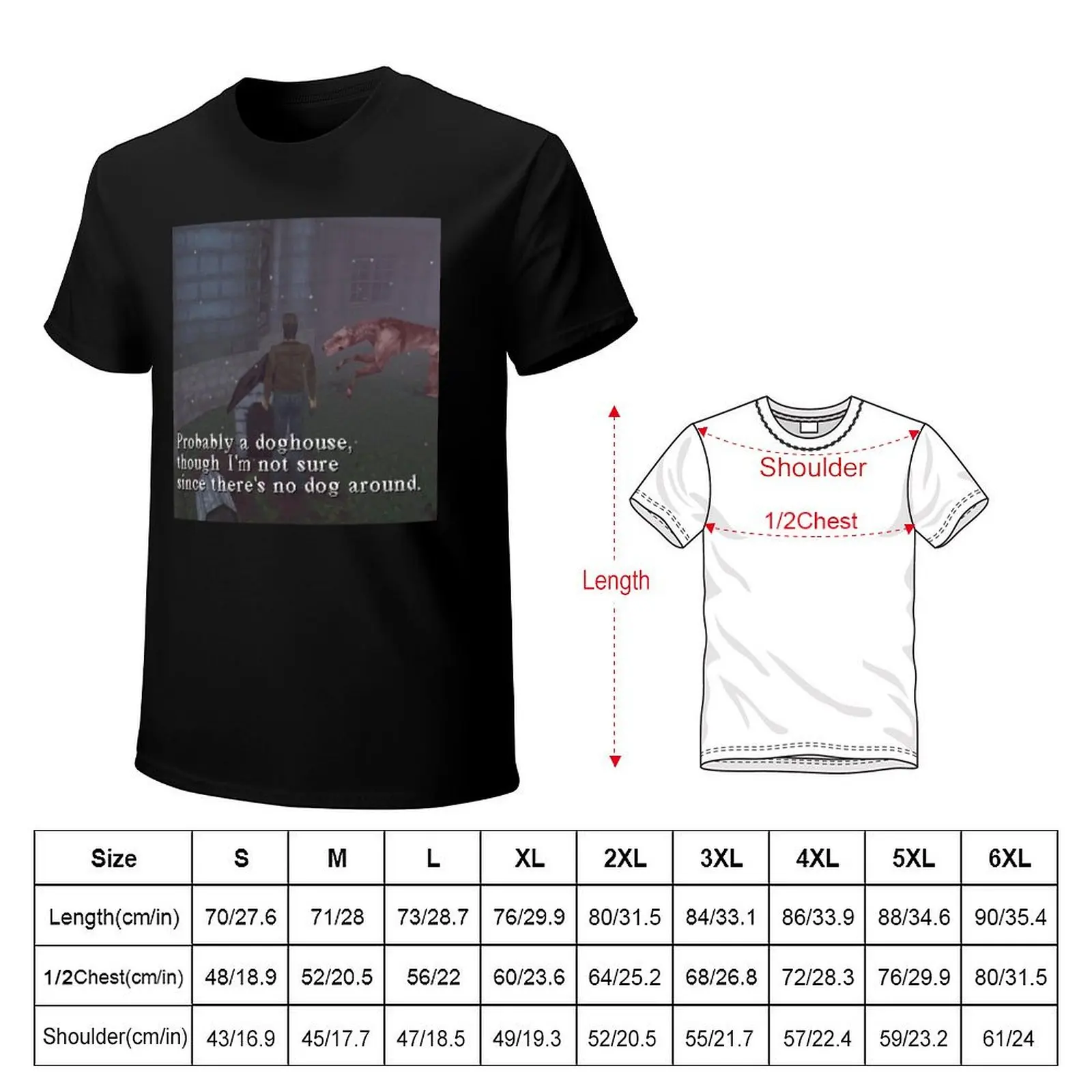 Silent Hill 1 Harry Mason Probably A Doghouse Meme T-Shirt Dry Fit Running Short Sleeve Top