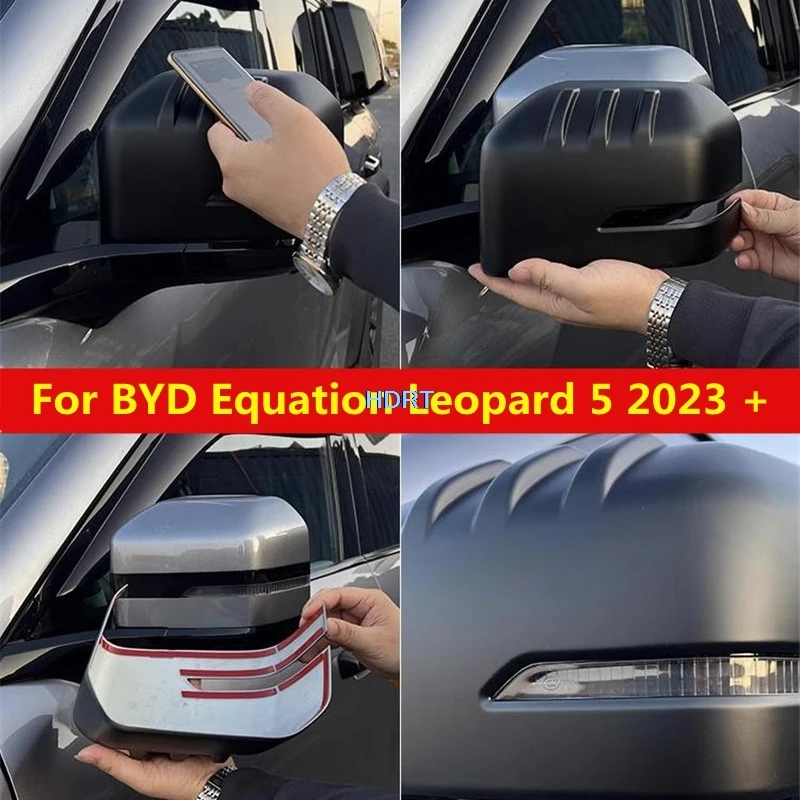 Car Styling Protector Decoration Accessories Exterior Sticker Leaf Side Mark Rear View Mirror For BYD Equation Leopard 5 2023 +