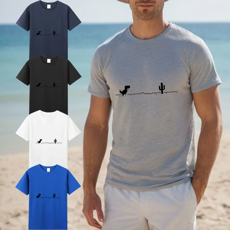 

Anti-Pilling Printed T-Shirt Compact Cotton Yarn Crew Neck Tee with Precision Edge-to-Edge Graphics