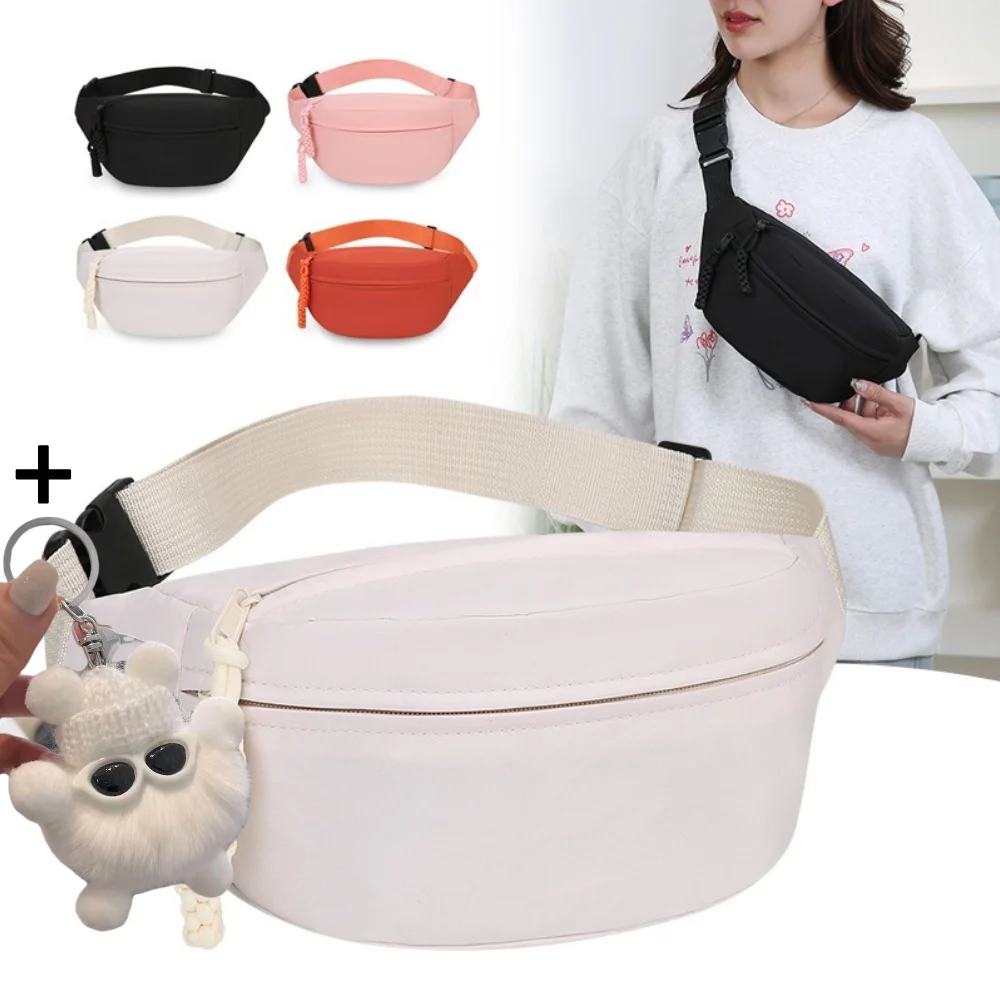 Bolsa de pecho de nailon, riñoneras impermeables de gran capacidad para deportes al aire libre, correr, senderismo, bolsos de hombro de viaje + 1 regalo colgante, 1 ud.