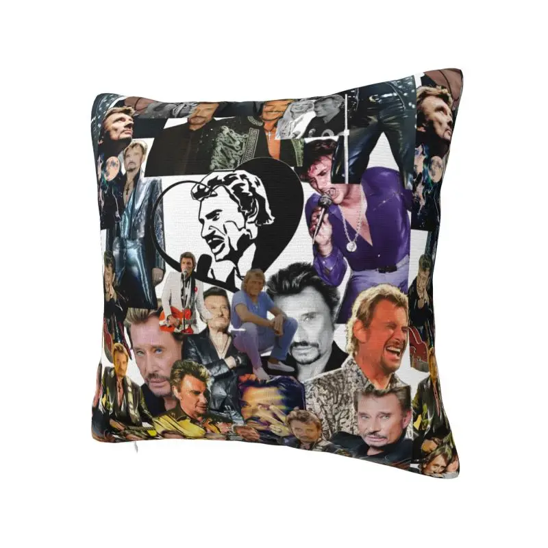 French Rock Legend Johnny Hallyday Throw Pillow Covers Decoration 3D Print Sofa Cushion Cover Polyester Pillowcase Dakimakura