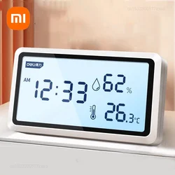 Xiaomi Deli Electronic Thermometer Hygrometer Weather Station High Precision with Table Clock Function Digital Thermometers Tool