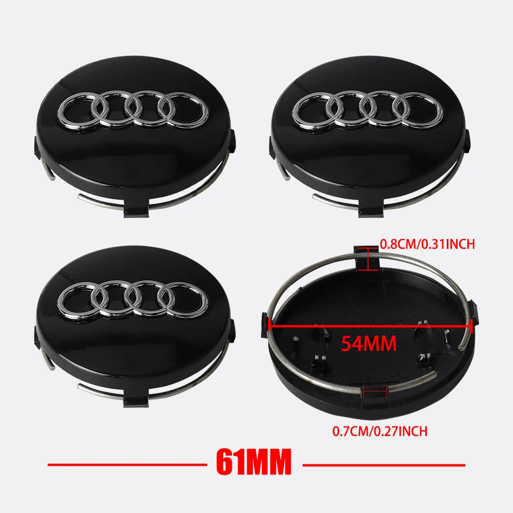 4pcs Car 5-claw Wheel Center Cover Hub Cover Modification Accessorie For Audi QUATTROA1 A3 A5 A4 A4L A6L A7 A8 Q1 Q2 Q3 Q5 Q5 Q7