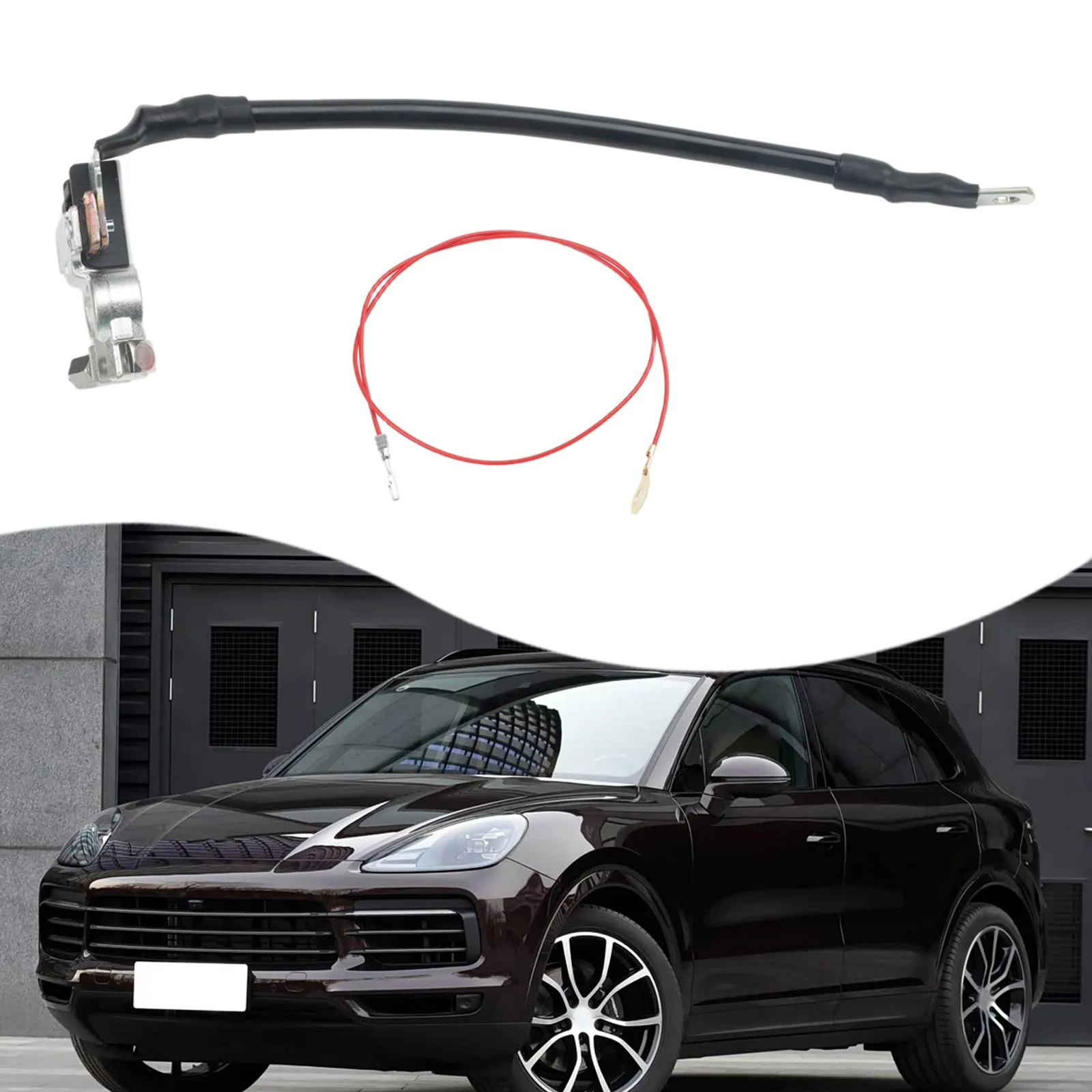 Car Battery- Cable For Porsche For Cayenne 2018-2023 9Y0915181A Car Negative Terminal Clamp Sensor Wire Cable Metal Accessories